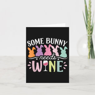Ein Hase braucht Wein Lustiger Wein trinkender Has Karte