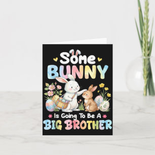 Ein Hase, der ein großer Bruder wird Ostern Schwan Karte