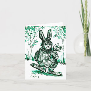Ein Hase freut sich, dich kennenzulernen Karte