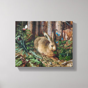 Ein Hase im Wald (1585), Leinwand