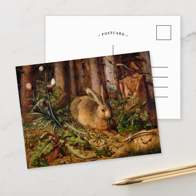 Ein Hase im Wald | Hans Hoffmann Postkarte (Von Creator hochgeladen)