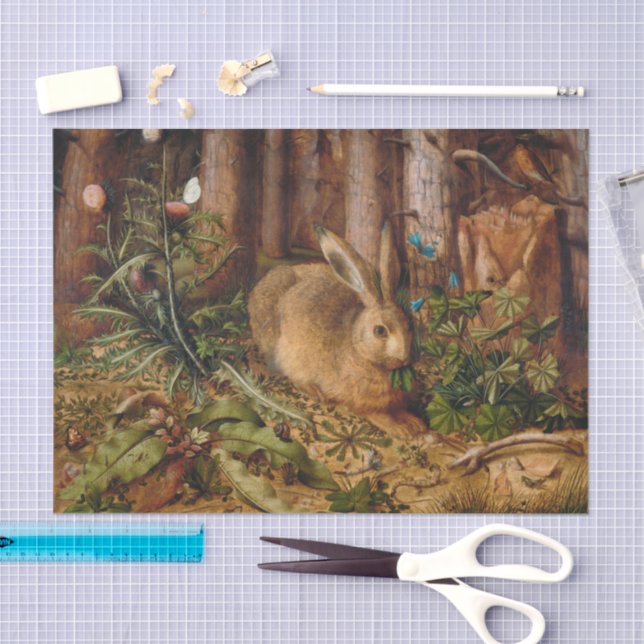Ein Hase im Wald | Hans Hoffmann Seidenpapier (Handwerk)