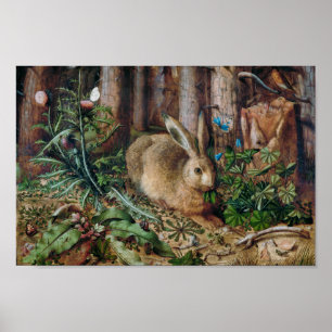 Ein Hase im Wald Poster