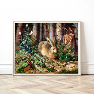 Ein Hase im Wald Poster