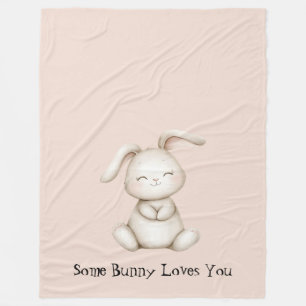 Ein Hase liebt dich Fleecedecke
