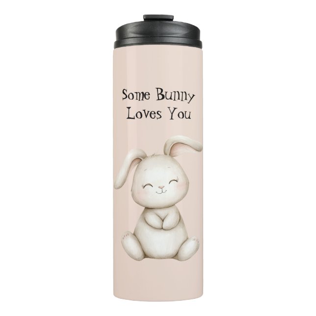 Ein Hase liebt dich Thermosbecher (Vorderseite)