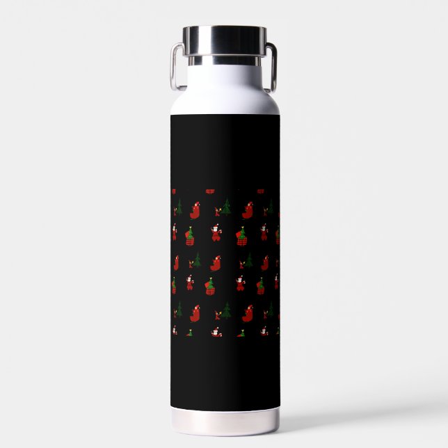 Ein hässliches Weihnachtsmuster Trinkflasche (Vorne)