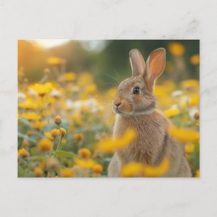 Ein Hauch von Natur: Kaninchen Postkarte