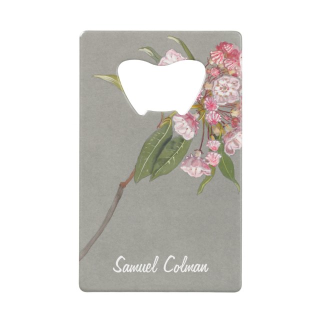 Ein Haufen Berg Laurel mit Blätter und Blossom Geldbeutel Flaschenöffner (Vorderseite)