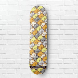 Ein Haufen Katzen Muster Personalisiert Skateboard