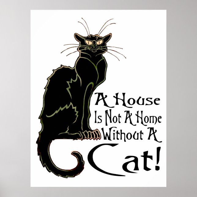 "Ein Haus ist keine Zuhause ohne Katze" - Plakat (Vorne)