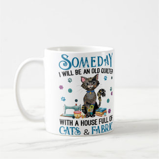 Ein Haus voller Katzen und Quiltstoff Kaffeetasse