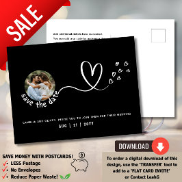 Ein Haushalt? Wählen Sie ein FOTO Save the Date Sc Postkarte