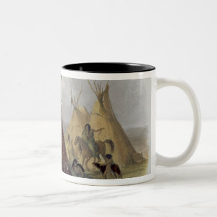 Ein Haut-Häuschen eines Assiniboin Leiters, Zweifarbige Tasse