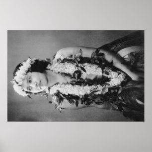 Ein hawaiianisches Hula-TänzerfotoHawaii Poster