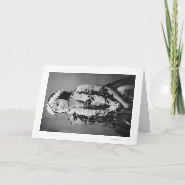 Ein hawaiischer Hula Tänzer PhotographHawaii Karte (Vorderseite)