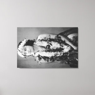 Ein hawaiischer Hula Tänzer PhotographHawaii Leinwanddruck