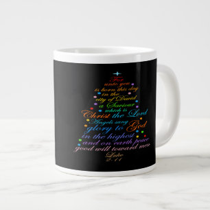 Ein Heiland ist geboren Lukas 2-11 Weihnachtsbaum  Jumbo-Tasse
