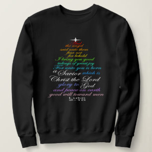 Ein Heiland ist geboren Lukas 2-11 Weihnachtsbaum- Sweatshirt