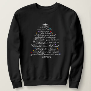 Ein Heiland ist geboren Lukas 2-11 Weihnachtsbaum- Sweatshirt