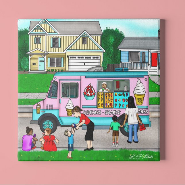 Ein heißer Sommertag | Eine Illustration Fotodruck (Von Creator hochgeladen)