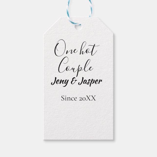 Ein heißes Paar fügt Namen seit 20XX-Jahresdatum h Geschenkanhänger (Vorderseite)