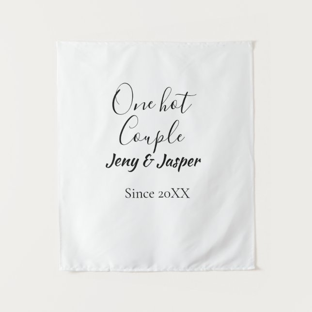 Ein heißes Paar fügt Namen seit 20XX-Jahresdatum h Wandteppich (Vorderseite)