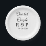 Ein heißes Zusatzpaar Name Anfangsbuchstabe Textda Pappteller<br><div class="desc">Für Liebhaber wie uns</div>