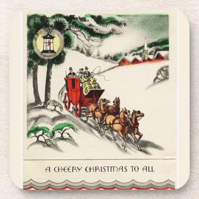 Ein heiteres Pferd und eine heiße Ehe Weihnachten Untersetzer (Vorderseite)