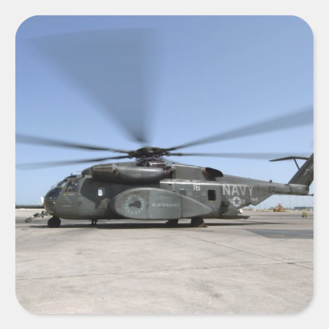 Ein Helikopter für den Drachenflieger MH-53E Quadratischer Aufkleber (Vorderseite)