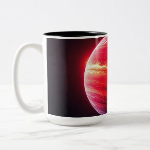 Ein heller roter Planet Zweifarbige Tasse