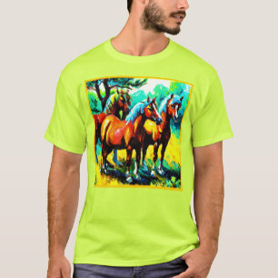 Ein helles und fröhliches Pferd Art Piece. Jetzt k T-Shirt