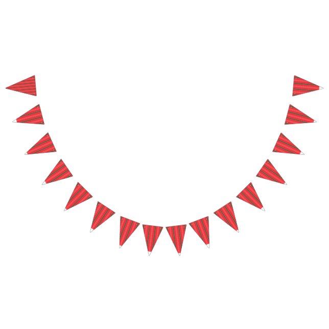 Ein hellroter Apfel sitzt auf einer schlichten, we Wimpelkette (Alle)