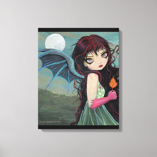 Ein Herbstleaf Little Vampire Canvas Print Leinwanddruck (Vorderseite)