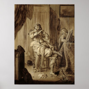 Ein Herr an seiner Toilette, 1660 Poster