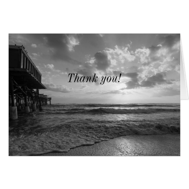 Ein herrlicher Strandmorgen Graustufen Dankeschön  (Vorderseite (Horizontal))