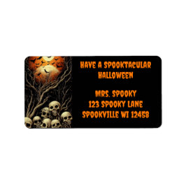 Ein herrliches Halloween mit Möwen und Fledermäuse Adressaufkleber