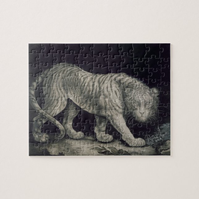 Ein herumstreichender Tiger (Bleistift auf Papier) Puzzle (Horizontal)
