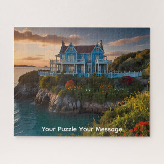 Ein heruntergekommenes verlassenes Haus Aquarell-K Puzzle