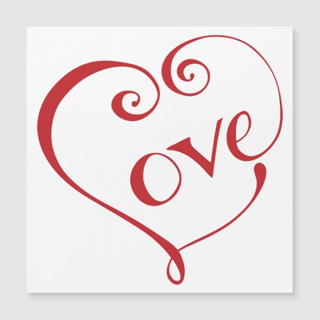 Ein Herz aus Liebe am Roten Platz Magnetkarte (Vorderseite)