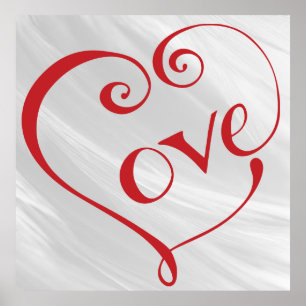Ein Herz aus Liebe in Rot Poster