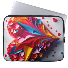 Ein Herz aus Origami Laptopschutzhülle