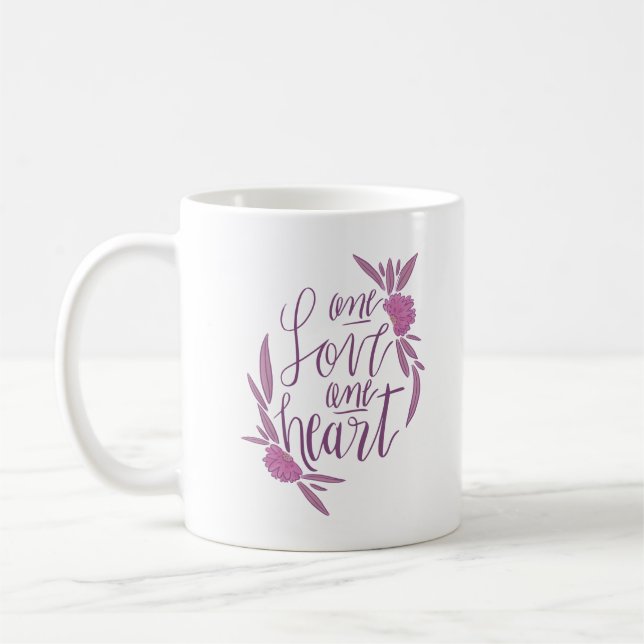 Ein Herz einer Liebe Kaffeetasse (Links)