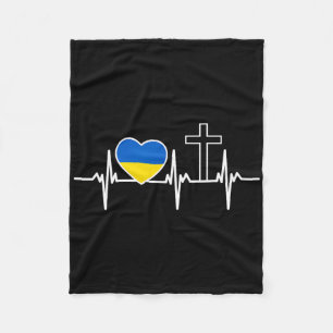 Ein Herz Für Jesus Und Die Ukraine - Christliche K Fleecedecke