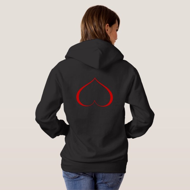 EIN HERZ IN DISTREUE Rot Hoodie (Schwarz voll)