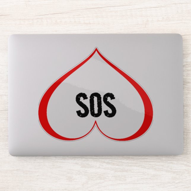 EIN HERZ IN STÖRUNGEN IST rot Aufkleber (Computer)