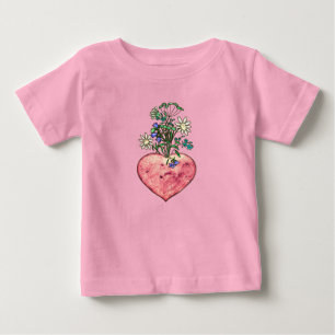 Ein Herz mit Blume Baby T-shirt