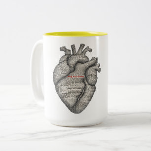 Ein Herz voller Worte Zweifarbige Tasse