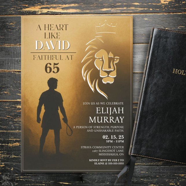 Ein Herz wie David Birthday Einladung (Von Creator hochgeladen)