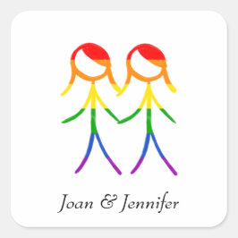 Ein herzlicher Empfang Quadratischer Aufkleber